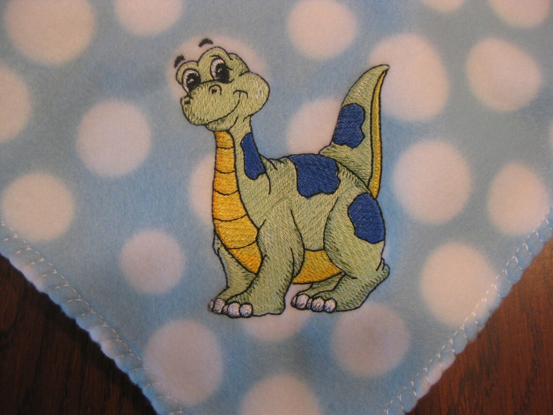 Embroidered Fleece Lined Blankets Includes Design and Can Be