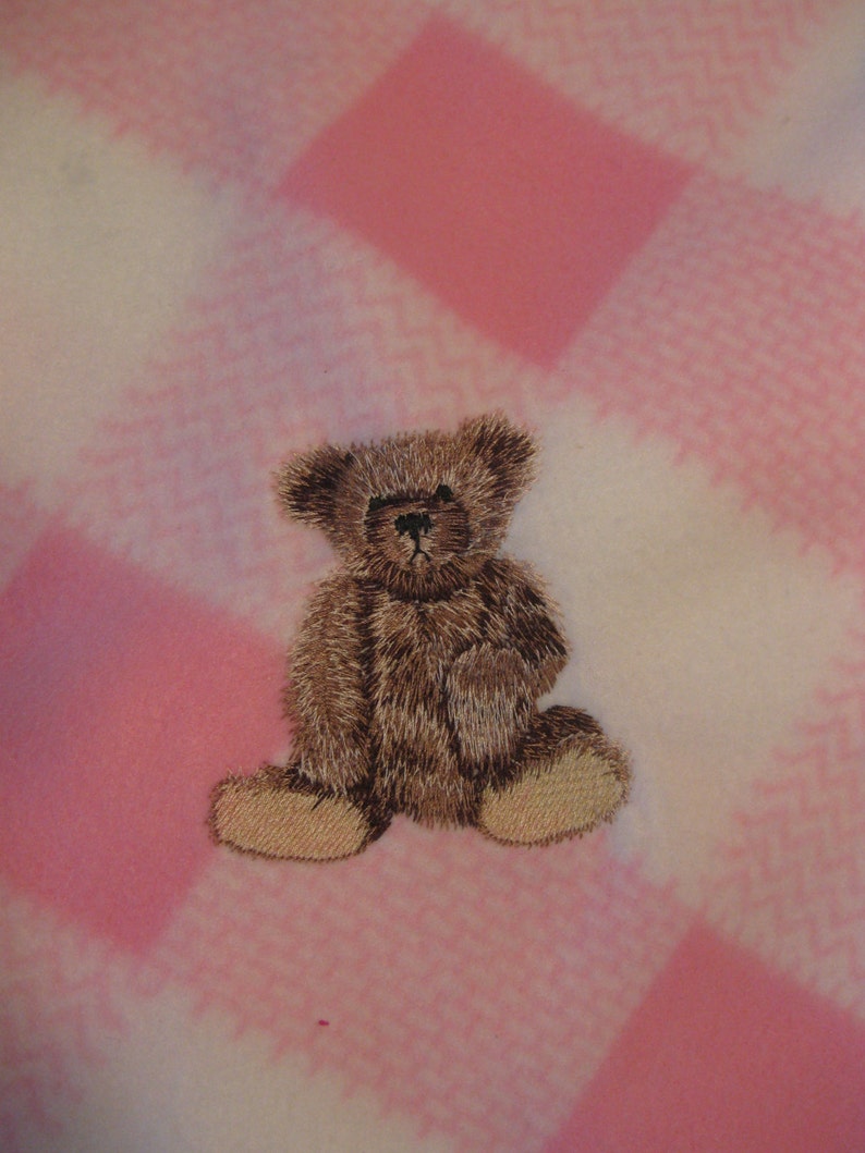 Embroidered Fleece Lined Blankets Includes Design and Can Be