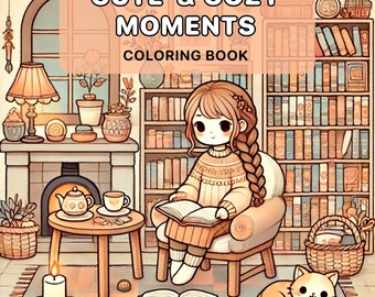 Super Cute & Cozy Girls Coloring Book