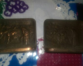 Antique bronze bookends pat.1924