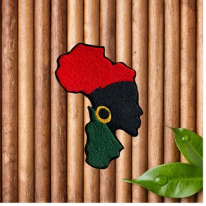 Pan African Patch, Juneteenth Patch, Black Queen Patch, Africa Patch