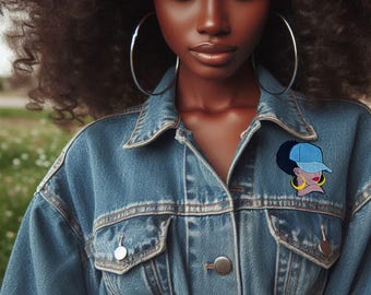 Black Woman Patch, Afro Woman Patch, Black Girl Magic, African American Patch