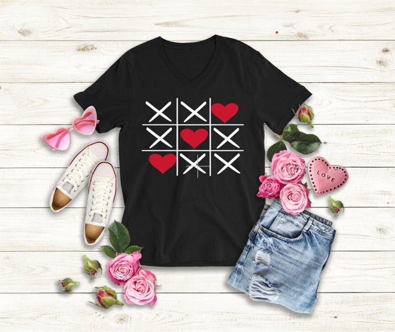 Heart T-shirt/xoxo/tic Tac Toe T-shirt | Etsy