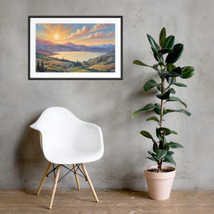Okanagan Valley White border Framed poster