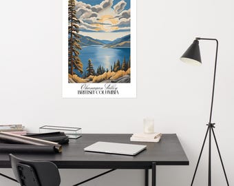 Okanagan Valley Brits-Columbia Canada ingelijste poster met fotopapier