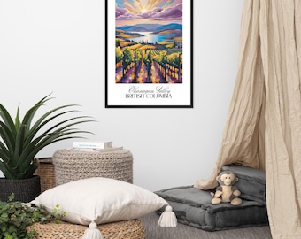 Póster enmarcado del Valle de Okanagan