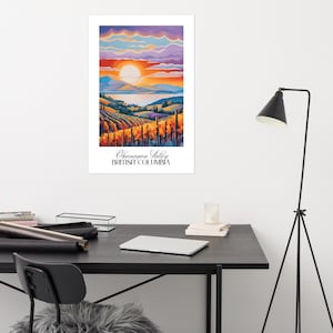Okanagan Valley Harvest Sun British Columbia Canada Photo unframed paper poster