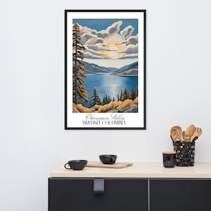 Okanagan Lake British Columbia Canada Framed poster
