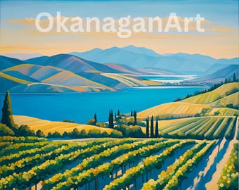 Okanagan Valley Vineyards Digital Download Created in Canada