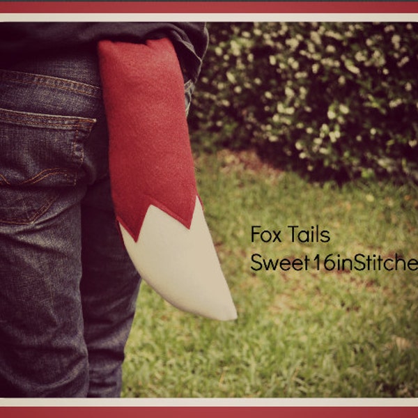 Small Red Fox Tail for Pretend Play - Costume - Children - Adult