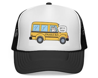 Struggle Bus Cat Trucker Hat