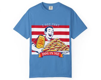 I Got That Dog in Me Hot Dog Contest Fourth of July T-Shirt | Retro Vendor Graphic Tee
