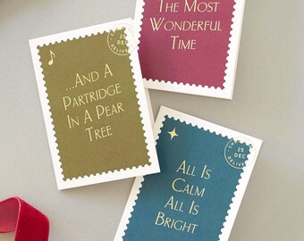 Postage Stamp Christmas Card Collection