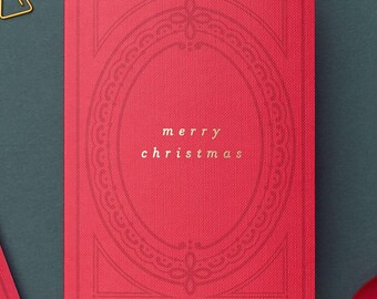 Merry Christmas Book Club Christmas Card, Vintage Greeting Card