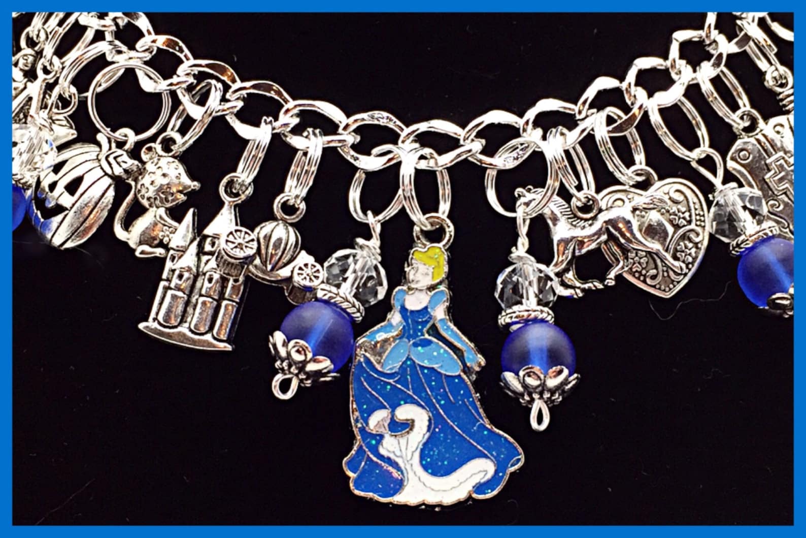 Cinderella Inspired Fairy Tales Charm Bracelet Fandom Jewelry Etsy
