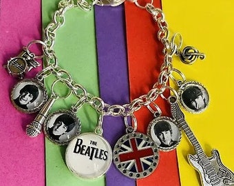 Beatles Tribute Bracelet Handmade Artisan with pendants