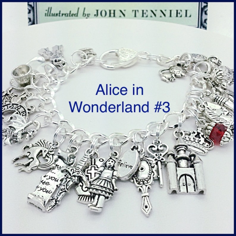 Alice in Wonderland bracelet jewelry Fairy Tales 3 by Uberjewelrydesigns image 1