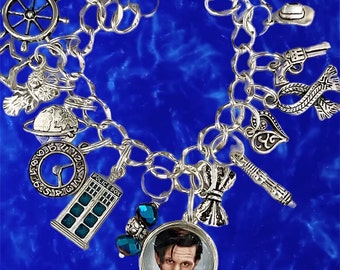 Dr. Who Matt Smith inspired bracelet artisan handmade.