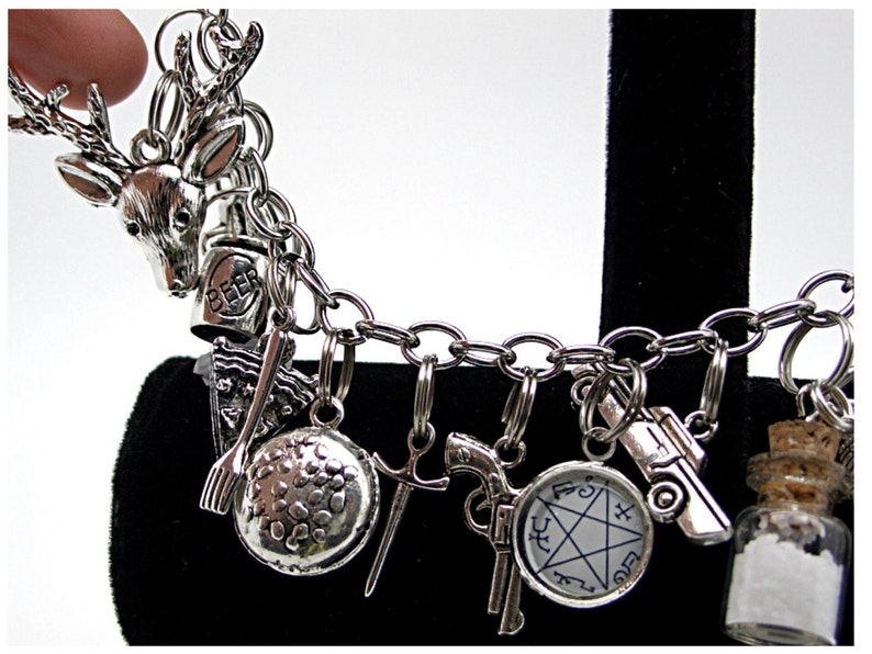 Supernatural Bracelet 2 charm fandom Inspired jewelry with Etsy