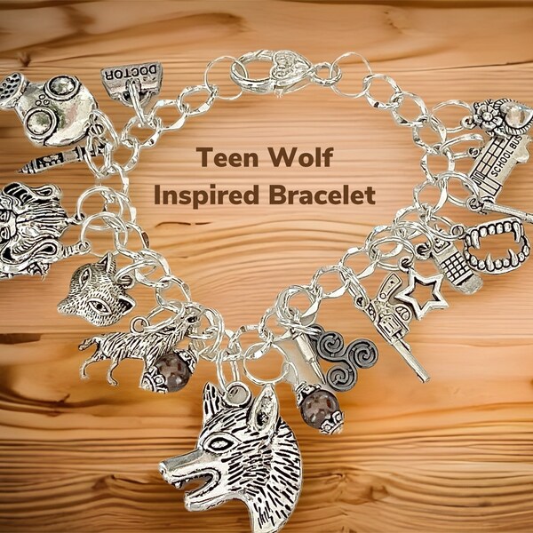 Bracelet Breloques Teen Wolf Acier Inoxydable - Neuf Avec étiquettes