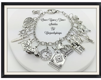 Once Upon a Time Inspired Charm Bracelet Jewelry Stainless Edition by Uberjewelrydesigns