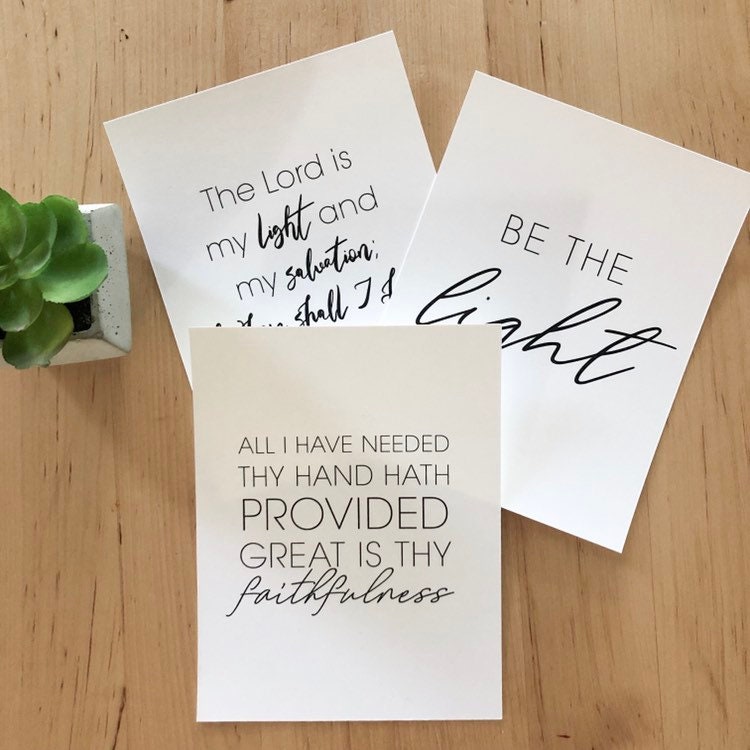 Scripture Cards, Bible Verse Shelf Decor, Set of 8 - Etsy