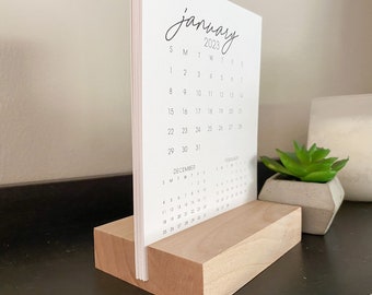 PRINTABLE August to July small monthly desk calendar 4.24 X 5.5