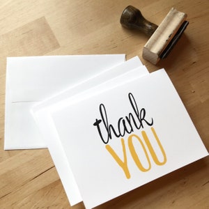 Thank you cards, pack of 8 with envelopes