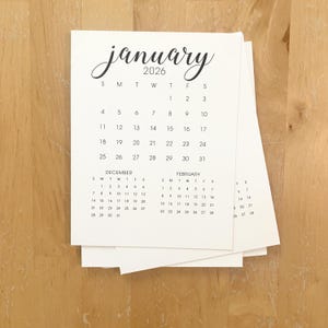 2027 Small monthly Desk Calendar 4.25x5.5 in