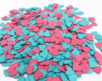 Pink and Blue Hearts Confetti