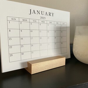 PRINTABLE 8x10 2024 Monthly desk calendar with boxes