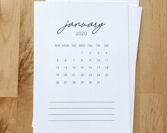 4x6 Calendar - Etsy