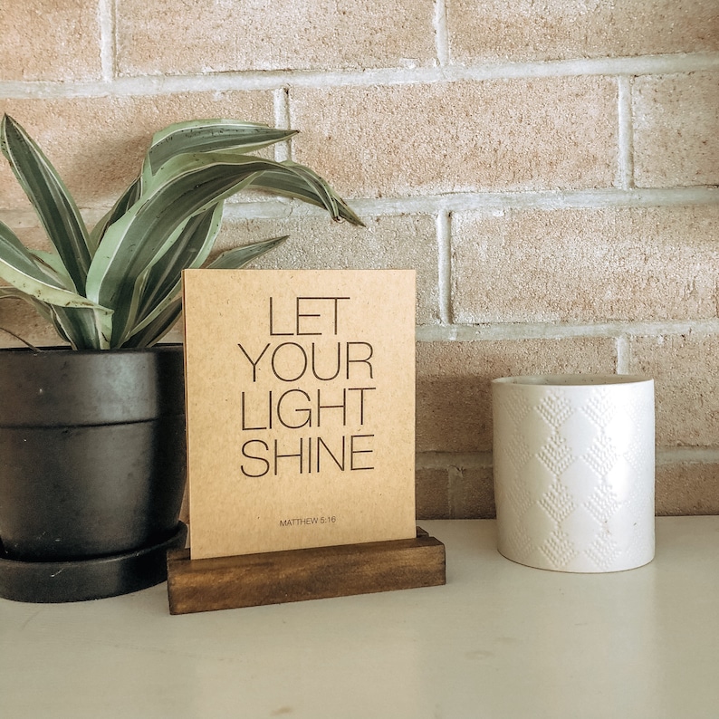 Scripture Cards With Stand Religious Home Office Desk Decor Etsy