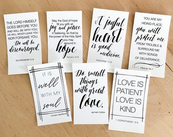 DIGITAL FILE Small all scripture cards, business card size, set of 55