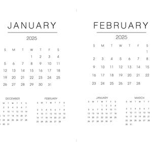 Calendario IMPRIMIBLE 5x7 mes anterior y siguiente