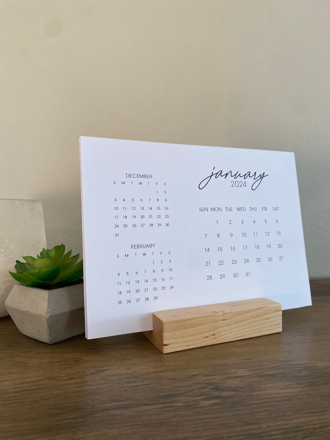 Printable Aug to July Desk Calendar, 5x7 Horizontal, Previous and Next ...