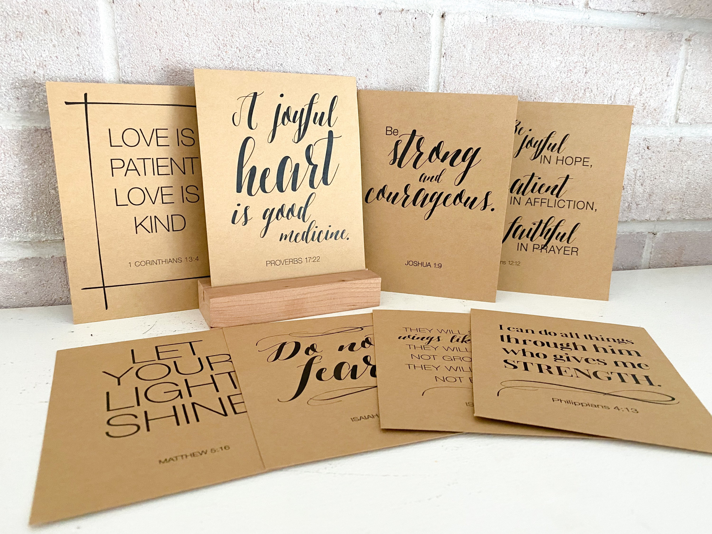 Scripture Cards With Stand Religious Home Office Desk Decor - Etsy