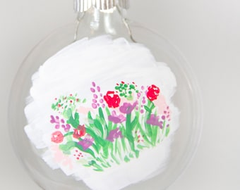 Frida Kahlo Inspired Christmas Ornament // Hand Painted Glass - Etsy