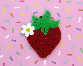 Strawberry Hair Clip Cute Fruit Barrette Acrylic Summer
