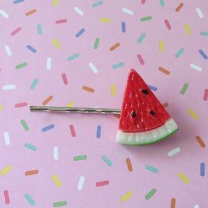 Resin Watermelon Hair Clip, Summer Fruit Barrette