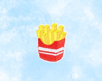 Parche de papas fritas - Parches bordados de comida rápida