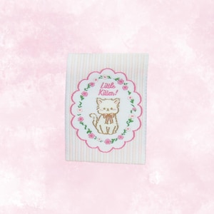 Kitten Patch - Pink Kawaii Cat SEW ON Embroidered Patches