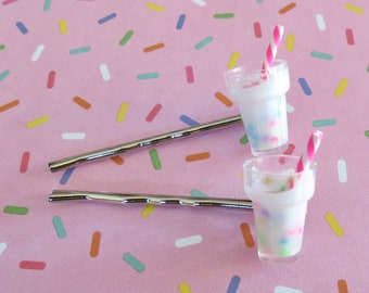 Milkshake Hair Clip Cute Kawaii Barrette