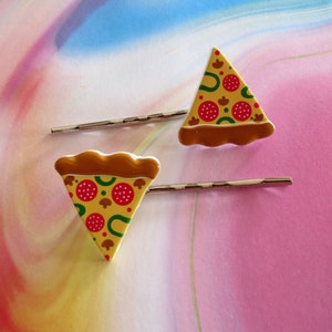 Pizza Hair Clip Kawaii Cute Food Barrette or Bobby Pin