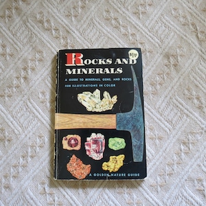 Rocks and Minerals Golden Guide Vintage Paperback Field Book Rock & Gem Identification image 1