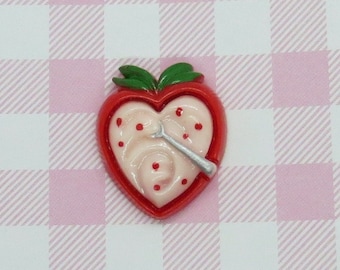 Strawberry Hair Clip Cute Kawaii Food Barrette Yogurt Ice Cream