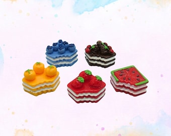 Miniature Cake Hair Clip - Cute Kawaii Fake Food Barrette