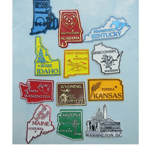 State Vintage Souvenir Fridge Etsy