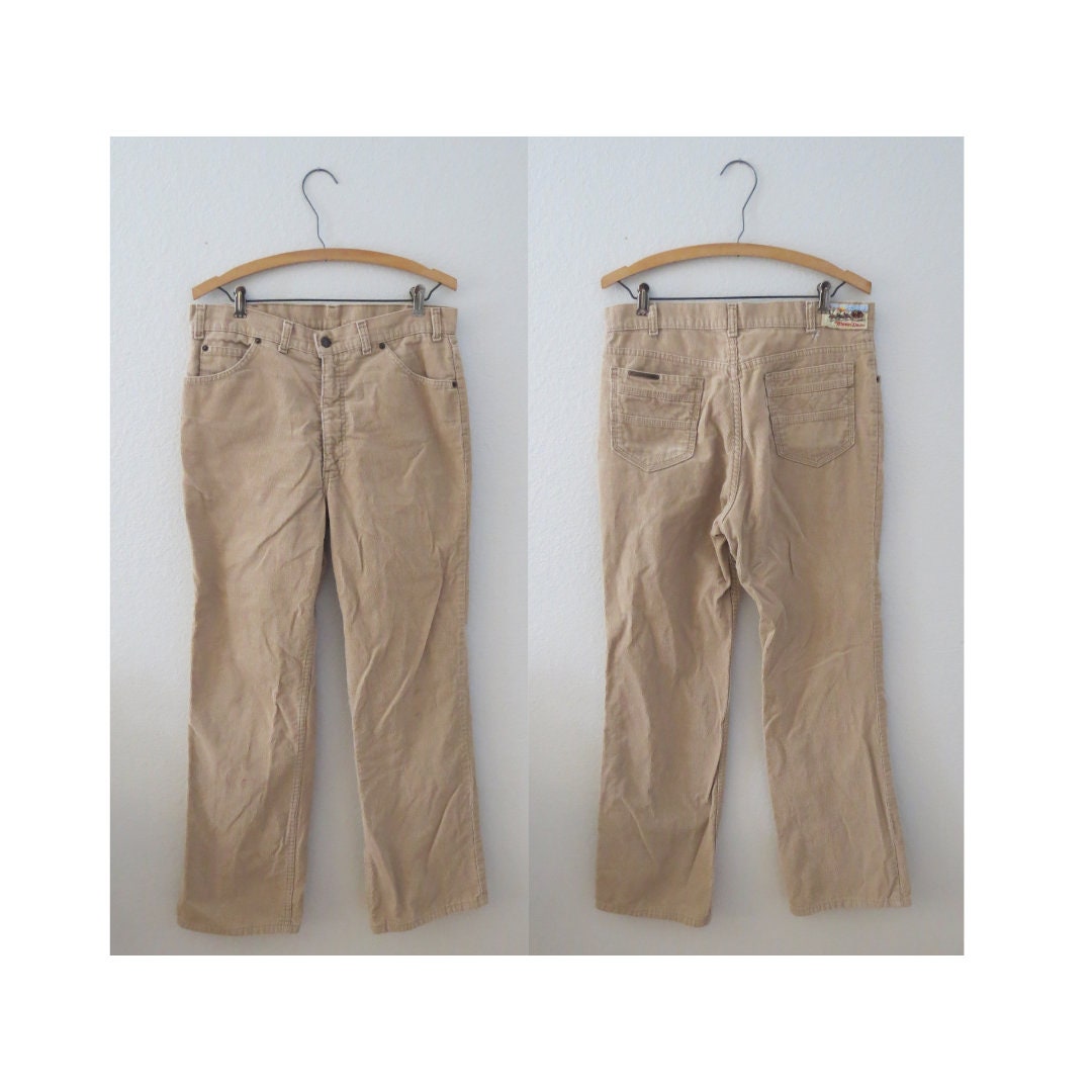 Vintage Levis Corduroy Pants Beige Flare Leg Pant - Etsy Singapore