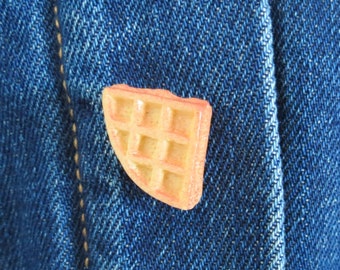 Waffle Pin Cute Food Brooch Breakfast Brunch Pins